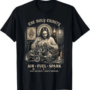 Holy Trinity Air Fuel Spark Jesus Mechanic Engine T-Shirt 79